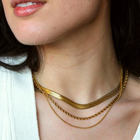 Necklaces Set - Stainless Steel 18k - Picture 6 of 10